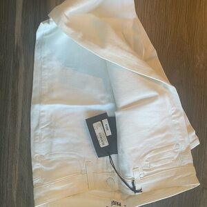 PAIGE Crisp White Denim Shorts